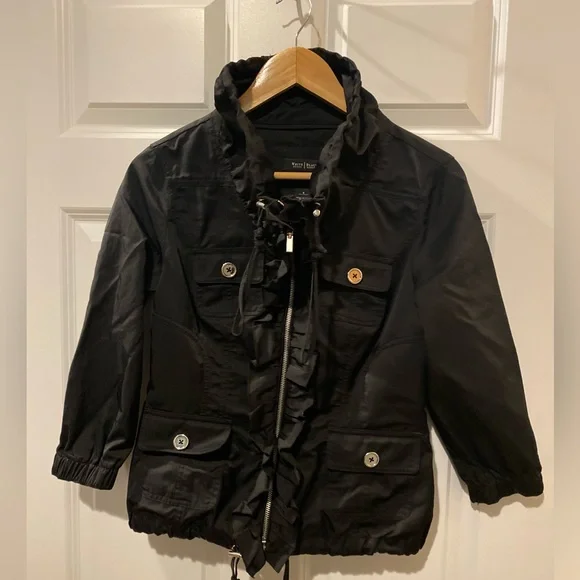 WHBM lightweight Black zip-up Jacket. - Picture 10 of 11